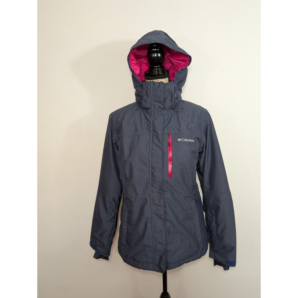 Columbia Alpine Action Omni Heat Women Snow Jacket size M - Nocturnal Blue Pink
